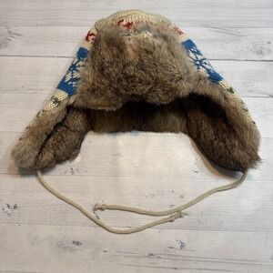 Yukon Trail adult winter trapper hat made with rabbit fur size XL